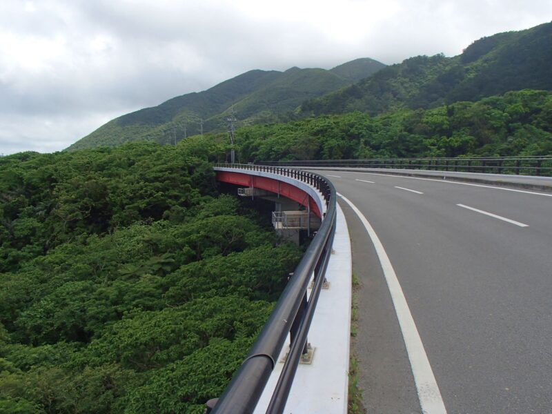 石垣島の北側の道