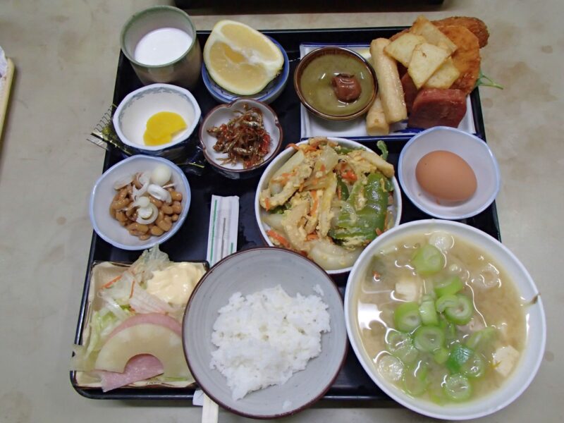 民宿たましろの朝食