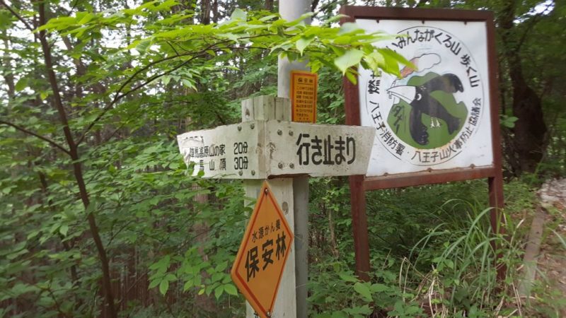 陣馬山、行き止まり