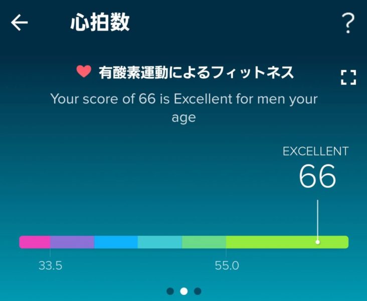 Fitbitの最大酸素摂取量