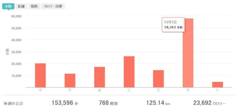 Fitbitの記録