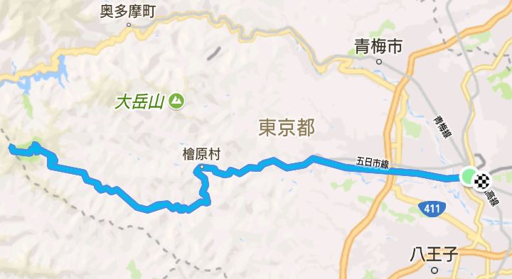 三頭山Strava