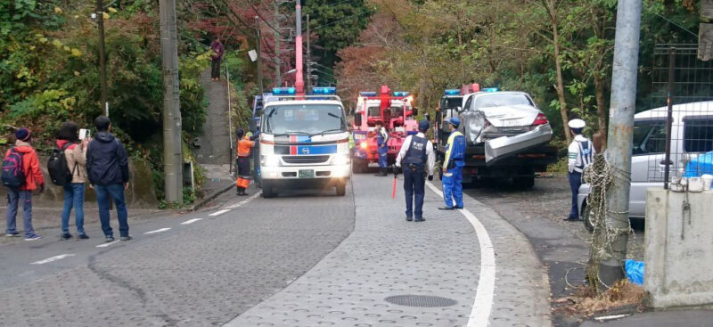 御岳山での交通事故