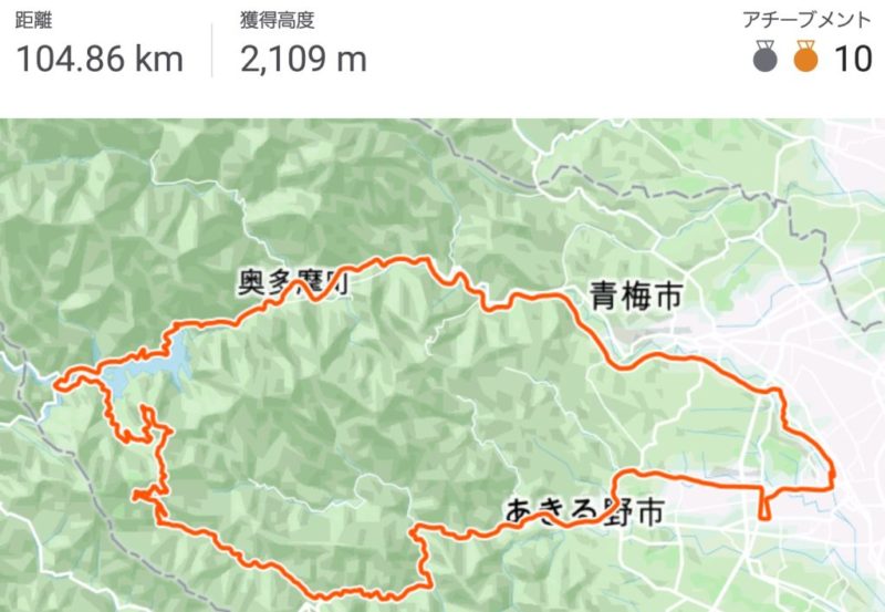 STRAVA 奥多摩湖～風張峠