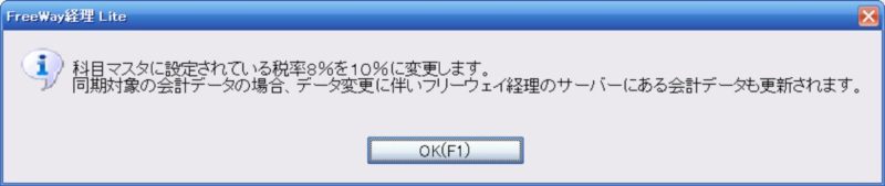 フリーウェイ経理の次期繰り越し消費税