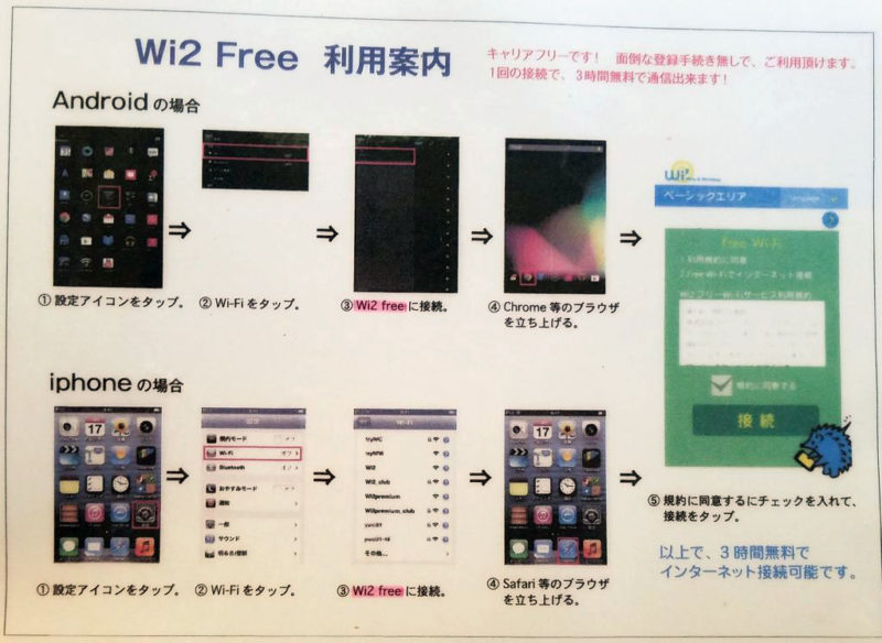 高倉町珈琲の無料WiFi